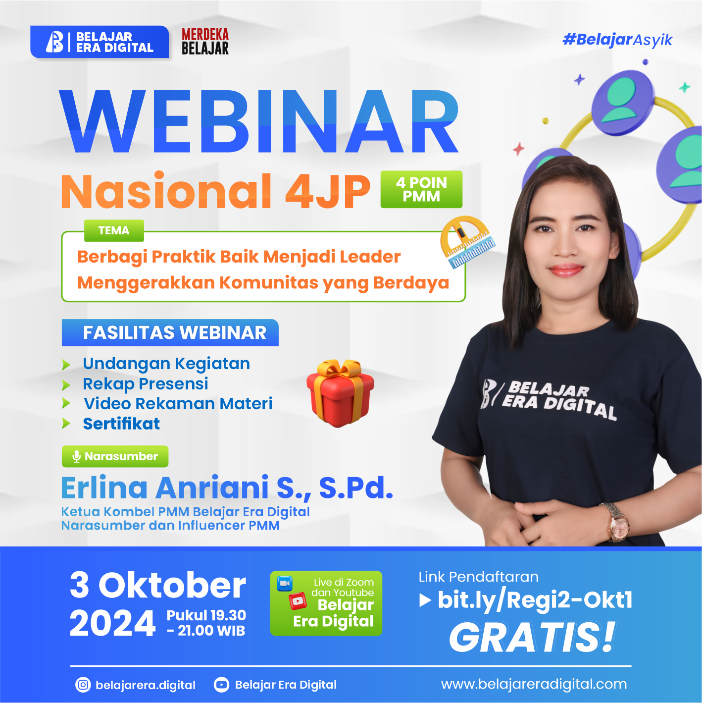 Webinar 4JP: Berbagi Praktik Baik Menjadi Leader Menggerakkan Komunitas yang Berdaya (3 Oktober 2024)